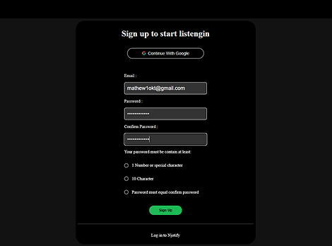 Spotify Clone preview 1